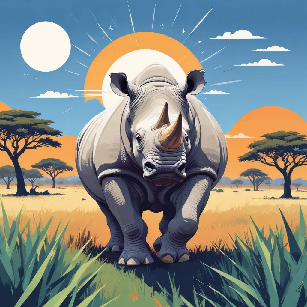 Majestic White Rhino Treasure